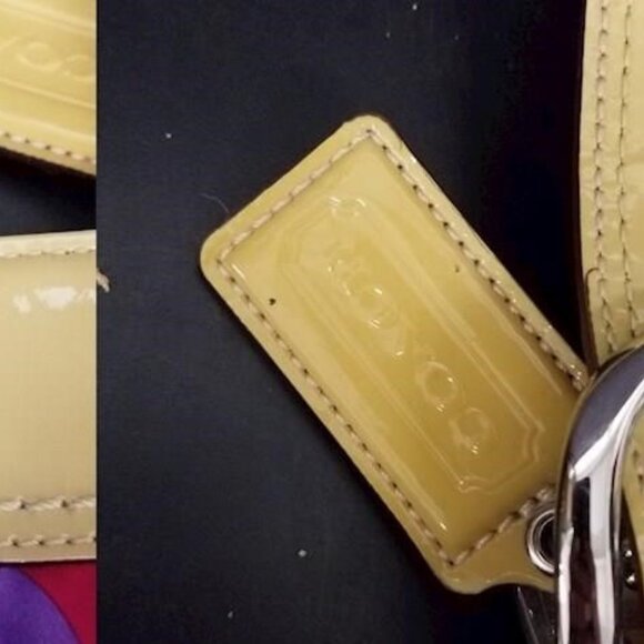 Coach w/ COA Signature Soho Pleated Sateen Multicolor Print Purse Tote -F13798 - Picture 8 of 8